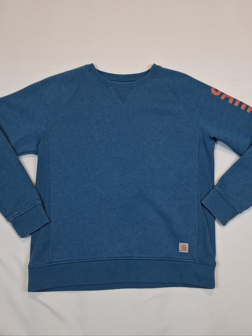 Carhartt Relaxed Fit 3D Logo Sweatshirt Womens XL(16/18) Relaxed Fit Blue 104410